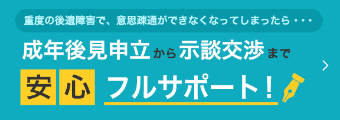 成年後見申立から示談交渉まで安心フルサポート！